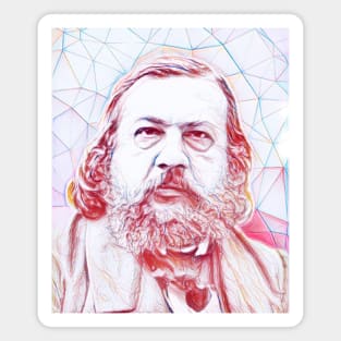 Theophile Gautier Portrait | Theophile Gautier Artwork | Line Art Magnet